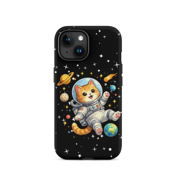 Astronaut Cat iPhone Tough Case – Cute Space Cat Phone Case for Cat Lovers