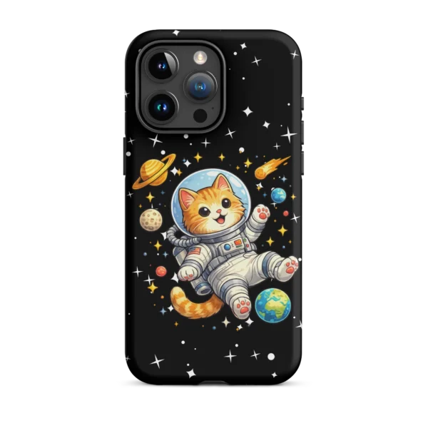Astronaut Cat iPhone Tough Case – Cute Space Cat Phone Case for Cat Lovers