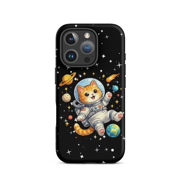 Astronaut Cat iPhone Tough Case – Cute Space Cat Phone Case for Cat Lovers