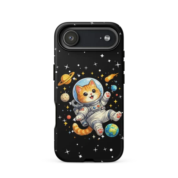 Astronaut Cat iPhone Tough Case – Cute Space Cat Phone Case for Cat Lovers