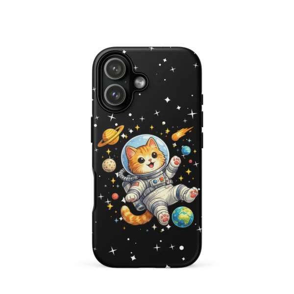 Astronaut Cat iPhone Tough Case – Cute Space Cat Phone Case for Cat Lovers