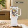 Astronaut Cat Travel Mug – Cute Space Cat Tumbler with Handle for Cat Lovers