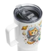 Astronaut Cat Travel Mug – Cute Space Cat Tumbler with Handle for Cat Lovers