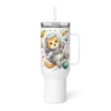 Astronaut Cat Travel Mug – Cute Space Cat Tumbler with Handle for Cat Lovers
