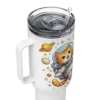 Astronaut Cat Travel Mug – Cute Space Cat Tumbler with Handle for Cat Lovers