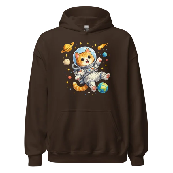 Astronaut Cat Hoodie – Cute Space Cat Sweatshirt for Cat Lovers