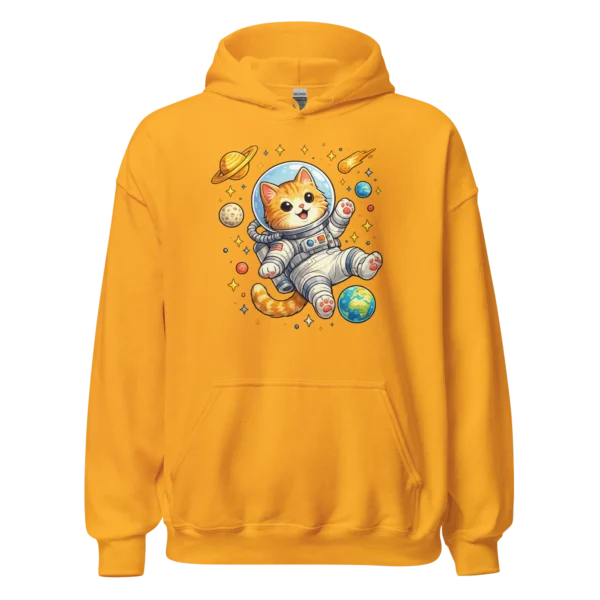 Astronaut Cat Hoodie – Cute Space Cat Sweatshirt for Cat Lovers