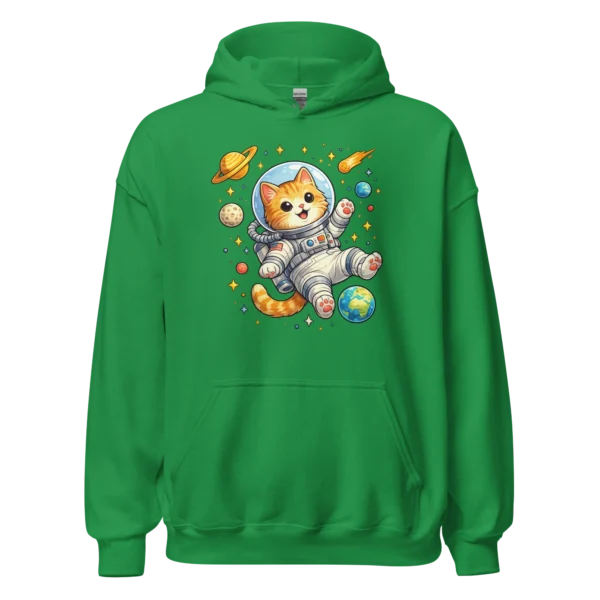 Astronaut Cat Hoodie – Cute Space Cat Sweatshirt for Cat Lovers