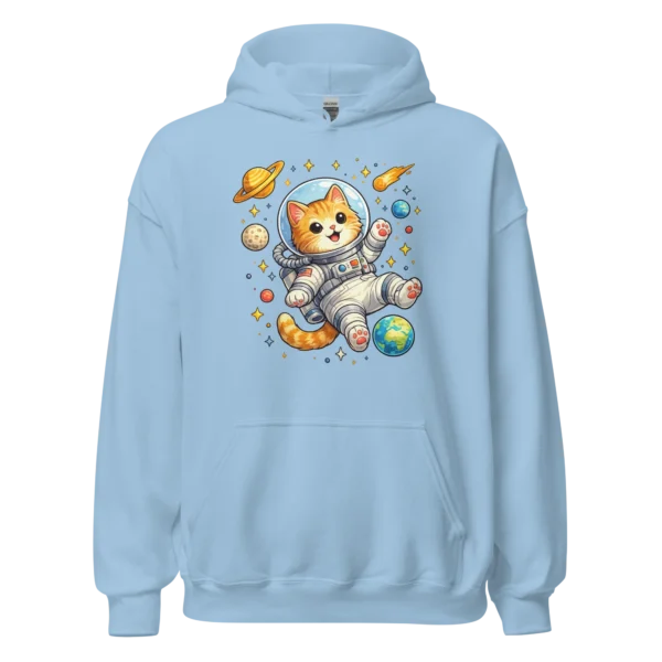 Astronaut Cat Hoodie – Cute Space Cat Sweatshirt for Cat Lovers