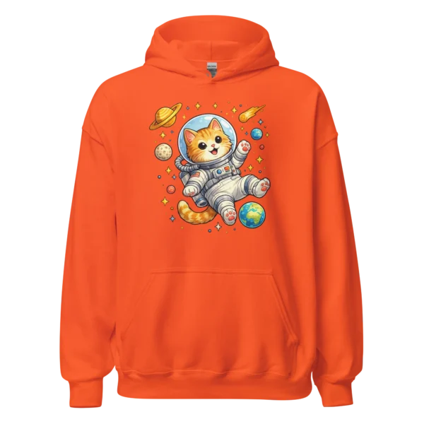 Astronaut Cat Hoodie – Cute Space Cat Sweatshirt for Cat Lovers