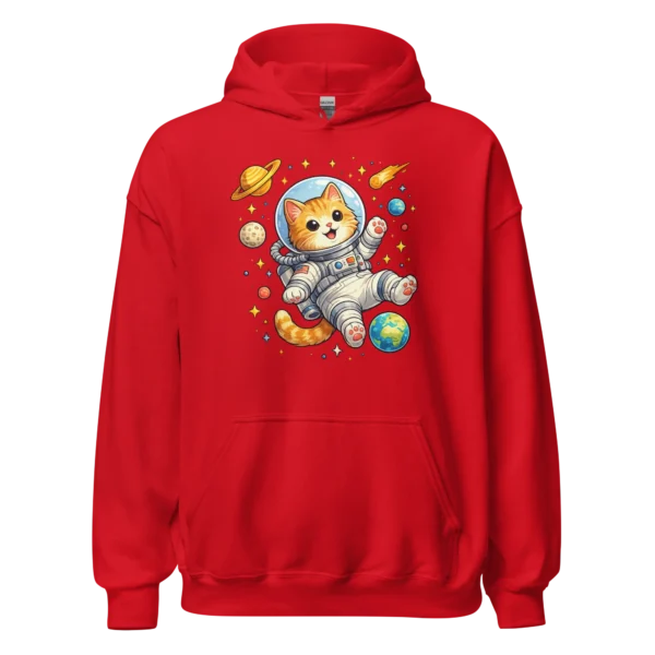 Astronaut Cat Hoodie – Cute Space Cat Sweatshirt for Cat Lovers