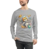 Astronaut Cat Long Sleeve T-Shirt – Cute Space Cat Tee for Cat Lovers