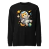 Astronaut Cat Long Sleeve T-Shirt – Cute Space Cat Tee for Cat Lovers