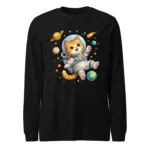 Astronaut Cat Long Sleeve T-Shirt – Cute Space Cat Tee for Cat Lovers