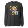 Astronaut Cat Long Sleeve T-Shirt – Cute Space Cat Tee for Cat Lovers