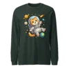 Astronaut Cat Long Sleeve T-Shirt – Cute Space Cat Tee for Cat Lovers