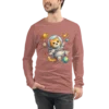 Astronaut Cat Long Sleeve T-Shirt – Cute Space Cat Tee for Cat Lovers