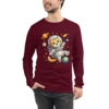 Astronaut Cat Long Sleeve T-Shirt – Cute Space Cat Tee for Cat Lovers