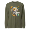 Astronaut Cat Long Sleeve T-Shirt – Cute Space Cat Tee for Cat Lovers