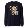 Astronaut Cat Long Sleeve T-Shirt – Cute Space Cat Tee for Cat Lovers