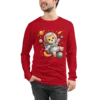 Astronaut Cat Long Sleeve T-Shirt – Cute Space Cat Tee for Cat Lovers
