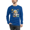 Astronaut Cat Long Sleeve T-Shirt – Cute Space Cat Tee for Cat Lovers