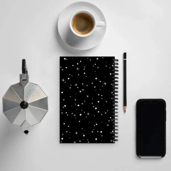Astronaut Cat Spiral Notebook – Cute Space Cat Dotted Journal for Cat Lovers