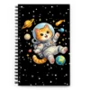 Astronaut Cat Spiral Notebook – Cute Space Cat Dotted Journal for Cat Lovers