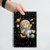 Astronaut Cat Spiral Notebook – Cute Space Cat Dotted Journal for Cat Lovers